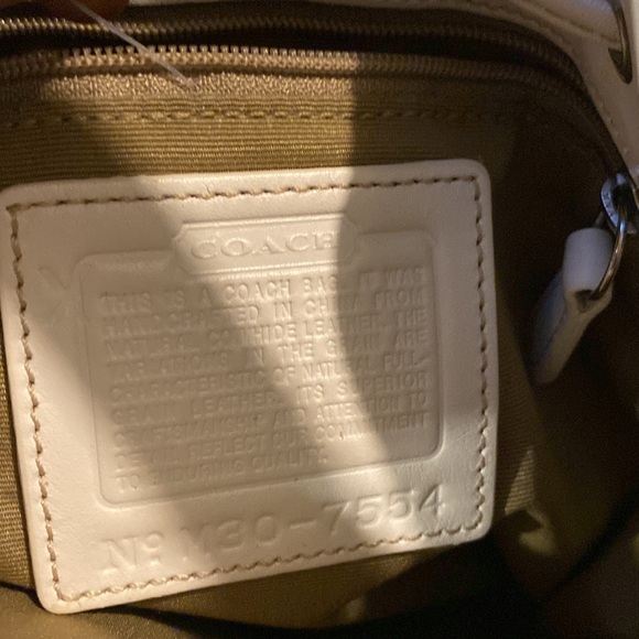 COACH blue & white  leather mini bucket drawstring bucket crossbody shoulder bag - Picture 5 of 7